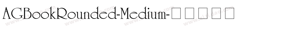 AGBookRounded-Medium字体转换