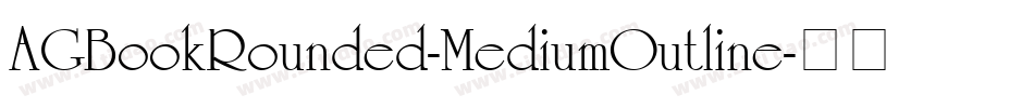 AGBookRounded-MediumOutline字体转换