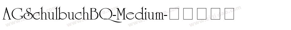 AGSchulbuchBQ-Medium字体转换
