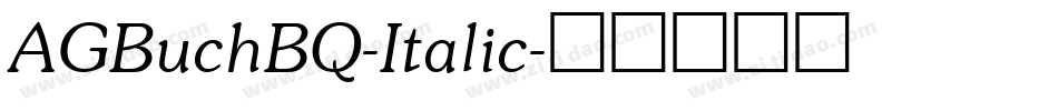 AGBuchBQ-Italic字体转换
