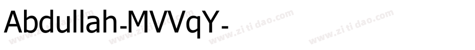 Abdullah-MVVqY字体转换
