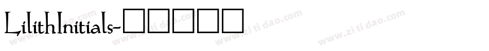 LilithInitials字体转换