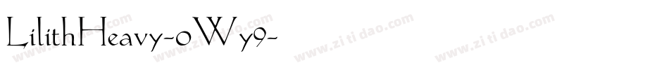 LilithHeavy-0Wy9字体转换