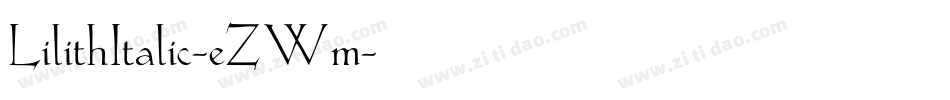 LilithItalic-eZWm字体转换