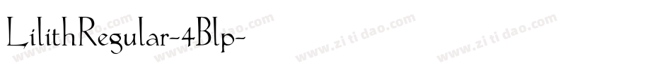 LilithRegular-4Blp字体转换
