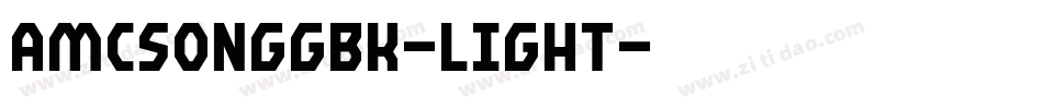 AMCsongGBK-light字体转换