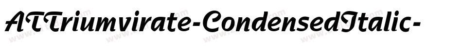 ATTriumvirate-CondensedItalic字体转换