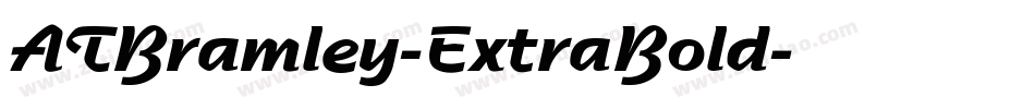 ATBramley-ExtraBold字体转换