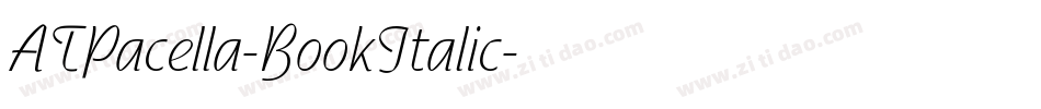 ATPacella-BookItalic字体转换