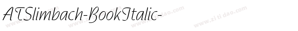 ATSlimbach-BookItalic字体转换