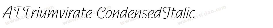 ATTriumvirate-CondensedItalic字体转换