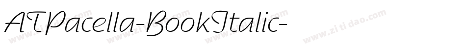 ATPacella-BookItalic字体转换