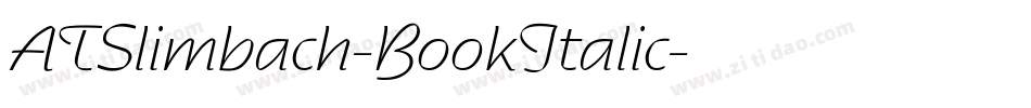 ATSlimbach-BookItalic字体转换