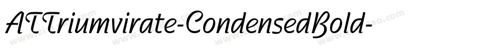 ATTriumvirate-CondensedBold字体转换