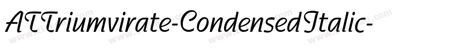 ATTriumvirate-CondensedItalic字体转换