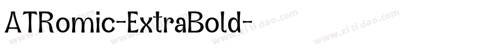 ATRomic-ExtraBold字体转换