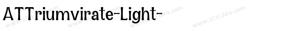 ATTriumvirate-Light字体转换