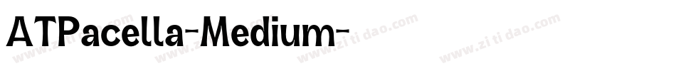 ATPacella-Medium字体转换