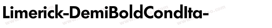 Limerick-DemiBoldCondIta字体转换