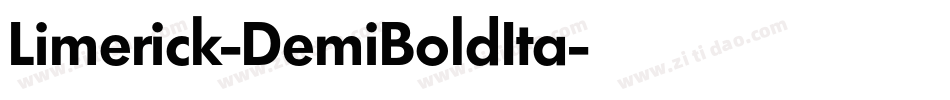 Limerick-DemiBoldIta字体转换
