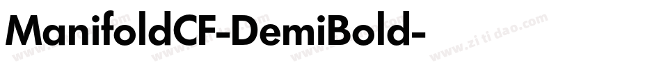 ManifoldCF-DemiBold字体转换