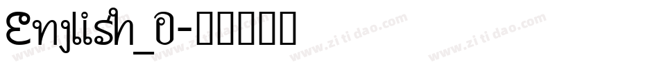 English_0字体转换