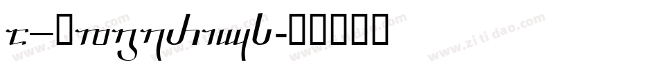a_Algerius字体转换