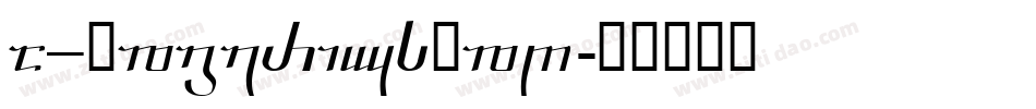 a_AlgeriusBlw字体转换