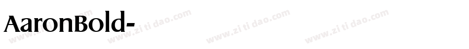AaronBold字体转换