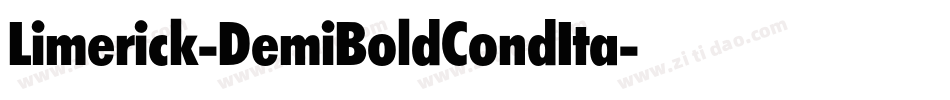Limerick-DemiBoldCondIta字体转换