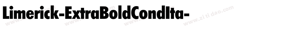 Limerick-ExtraBoldCondIta字体转换