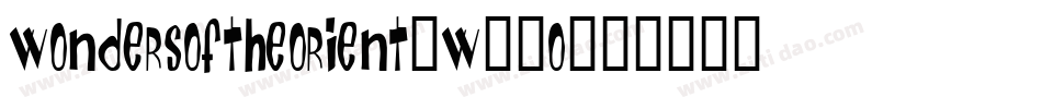 WondersOfTheOrient-W76O字体转换