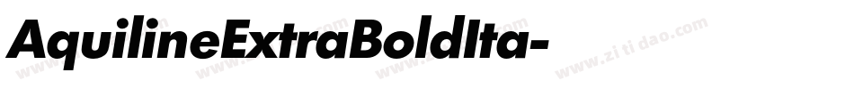 AquilineExtraBoldIta字体转换