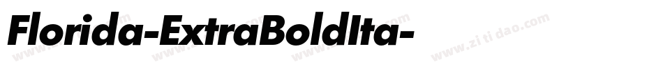 Florida-ExtraBoldIta字体转换