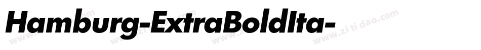 Hamburg-ExtraBoldIta字体转换