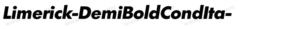 Limerick-DemiBoldCondIta字体转换