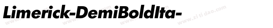 Limerick-DemiBoldIta字体转换