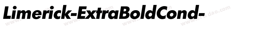 Limerick-ExtraBoldCond字体转换