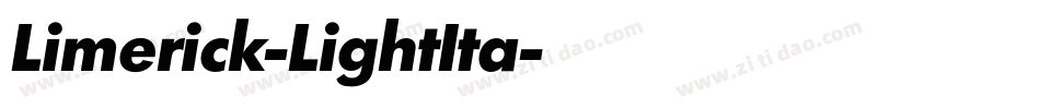 Limerick-LightIta字体转换