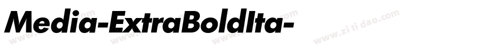 Media-ExtraBoldIta字体转换