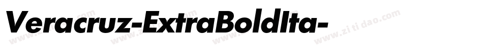 Veracruz-ExtraBoldIta字体转换