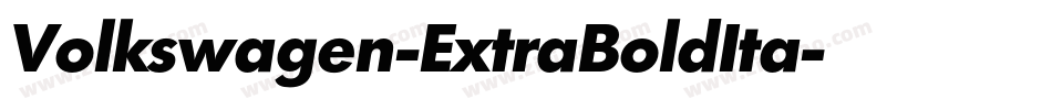 Volkswagen-ExtraBoldIta字体转换