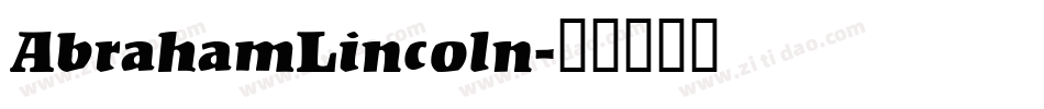 AbrahamLincoln字体转换