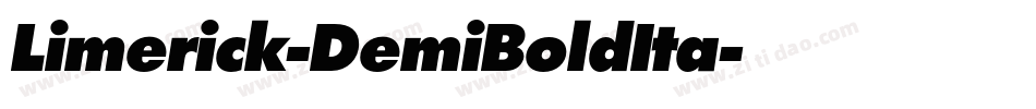 Limerick-DemiBoldIta字体转换