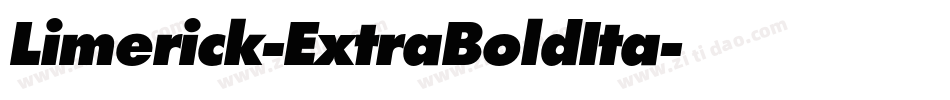 Limerick-ExtraBoldIta字体转换