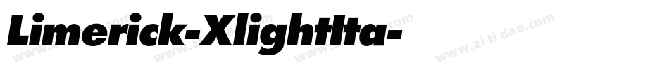 Limerick-XlightIta字体转换