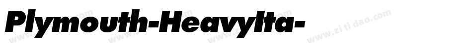 Plymouth-HeavyIta字体转换