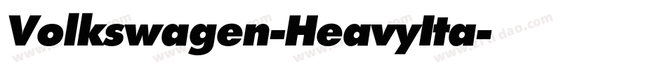 Volkswagen-HeavyIta字体转换