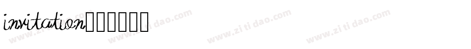 invitation字体转换