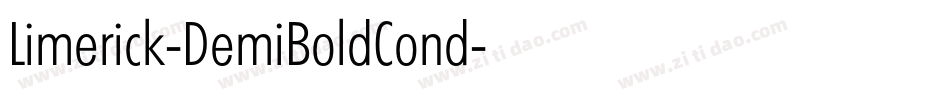 Limerick-DemiBoldCond字体转换